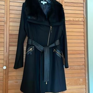 Via Spiga Black Coat Size 12 NWOT